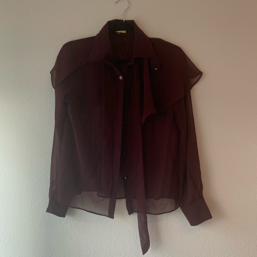 Max C Purple Long Sleeve Blouse